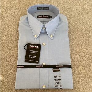 Kirkland Signature Men's Sky Blue Dress Shirt